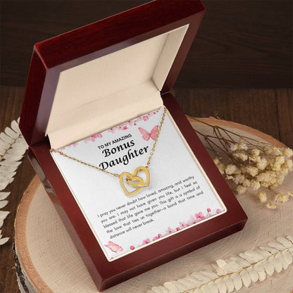 Bonus Daughter | Interlocking Heart Necklace | Gift for Daughter