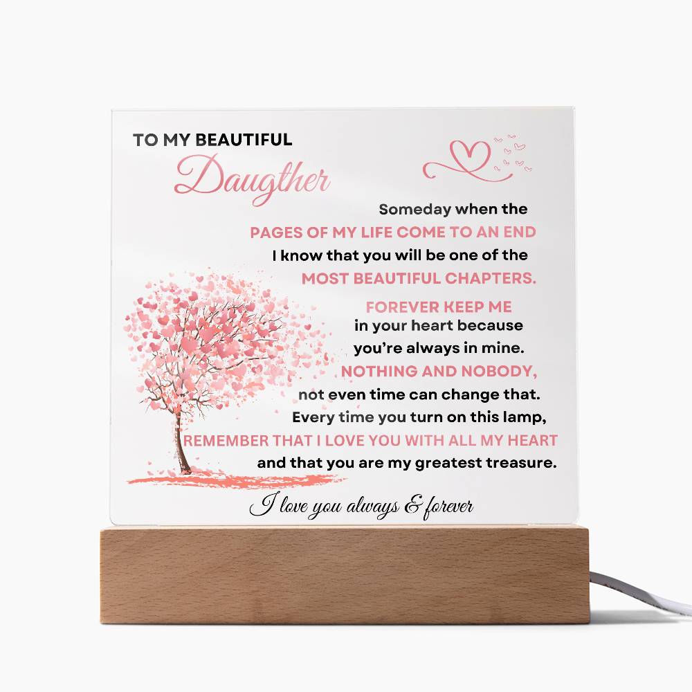 Heartfelt Love Acrylic Plaque for Daughter | Gifts for Daughter