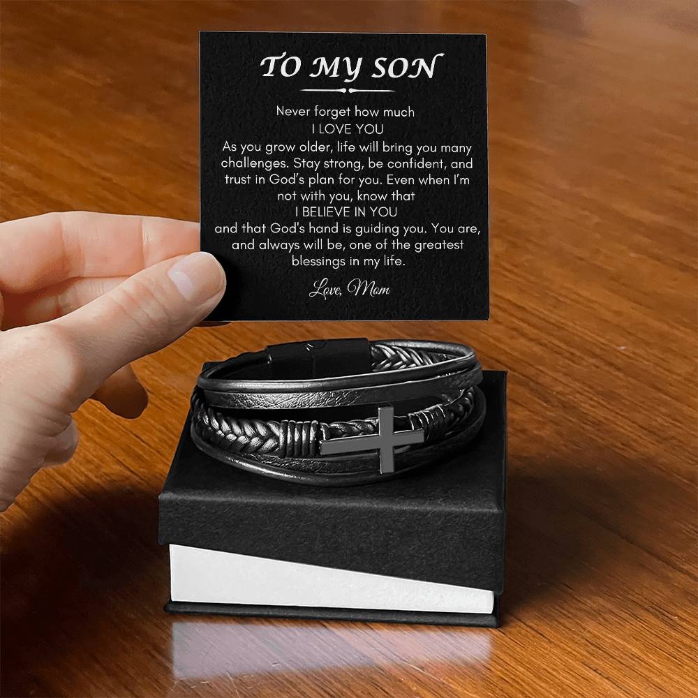 Son from Mom | Cross Braclet | Gifts for Son