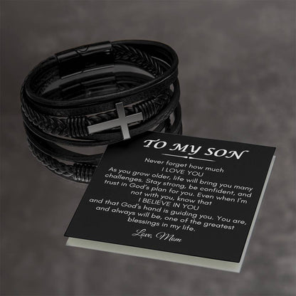 Son from Mom | Cross Braclet | Gifts for Son