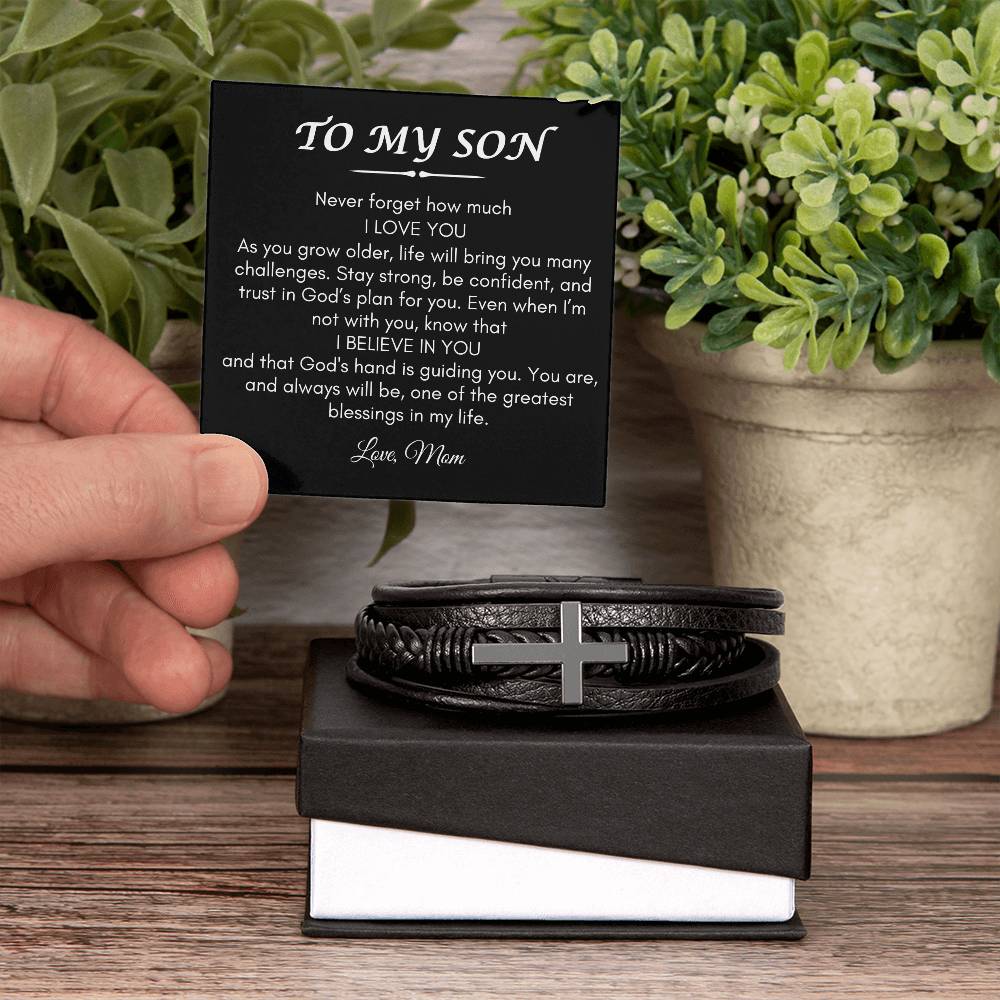 Son from Mom | Cross Braclet | Gifts for Son