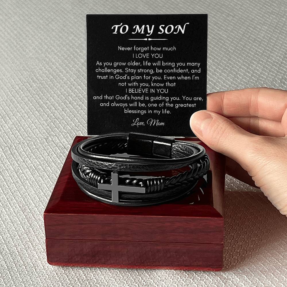 Son from Mom | Cross Braclet | Gifts for Son