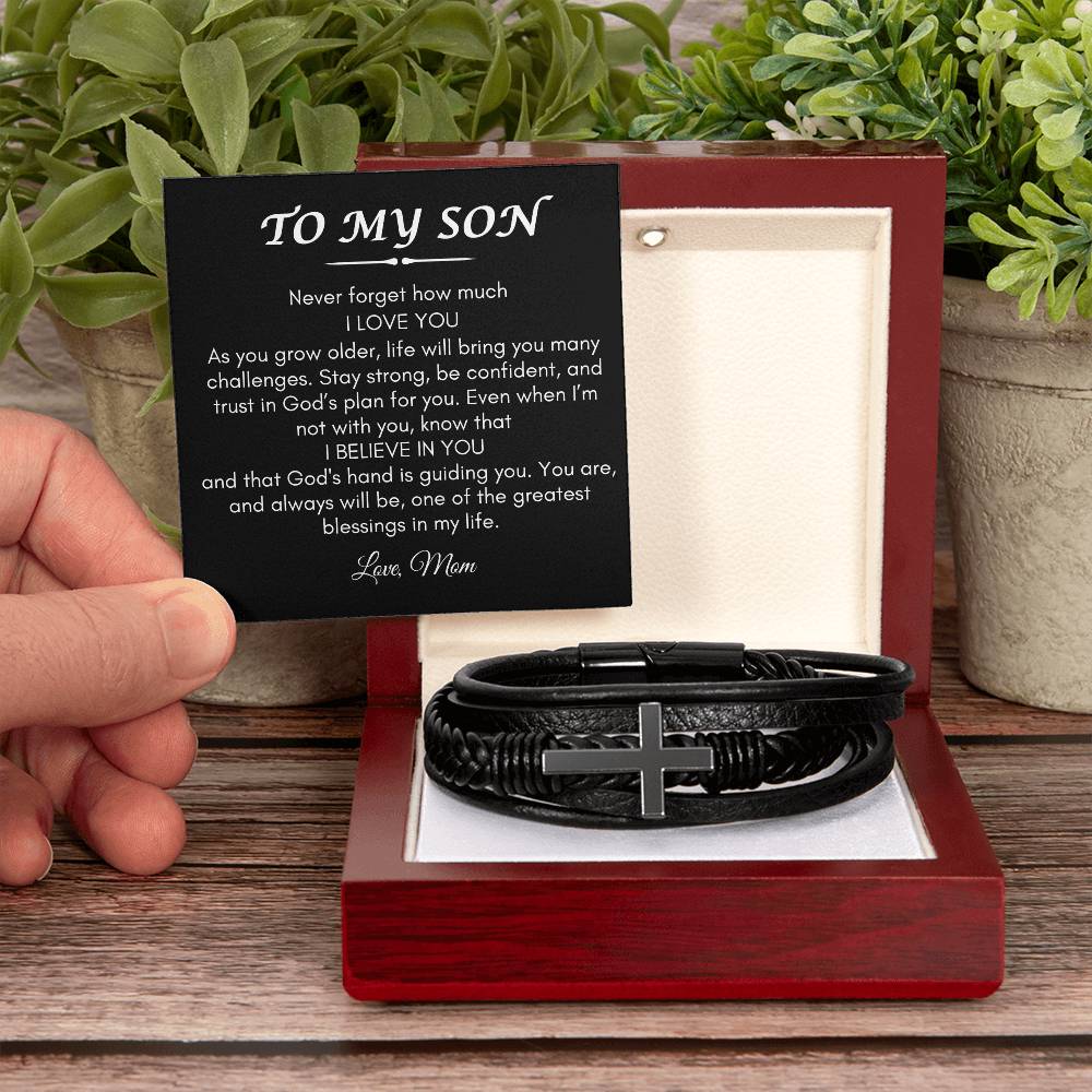 Son from Mom | Cross Braclet | Gifts for Son