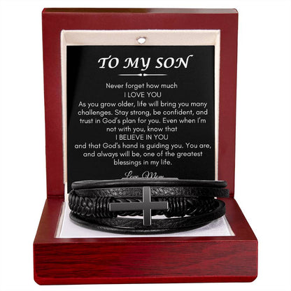 Son from Mom | Cross Braclet | Gifts for Son
