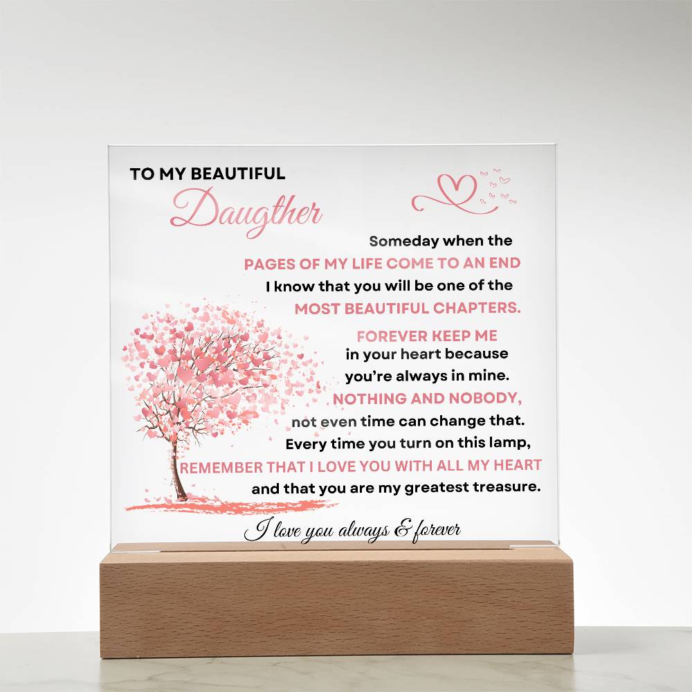 Heartfelt Love Acrylic Plaque for Daughter | Gifts for Daughter