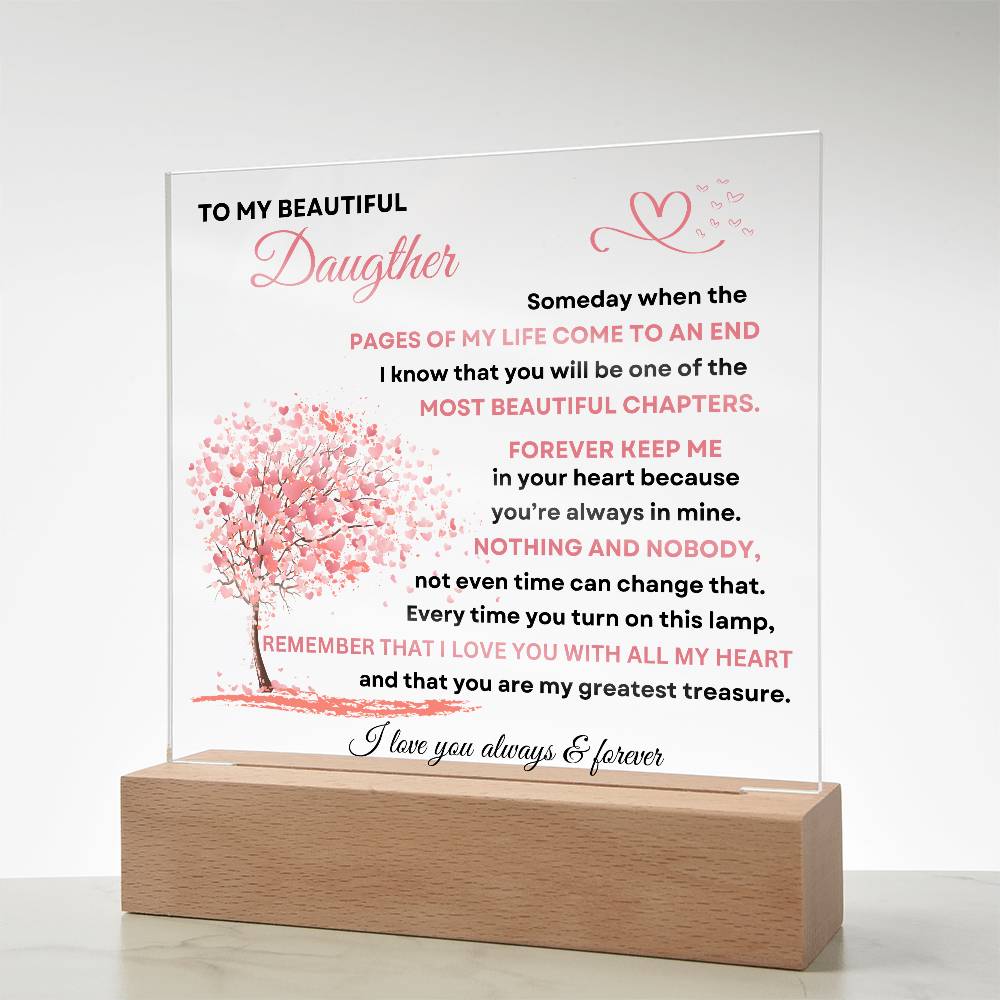 Heartfelt Love Acrylic Plaque for Daughter | Gifts for Daughter