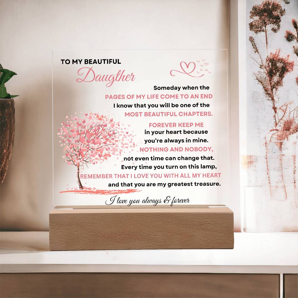 Heartfelt Love Acrylic Plaque for Daughter | Gifts for Daughter