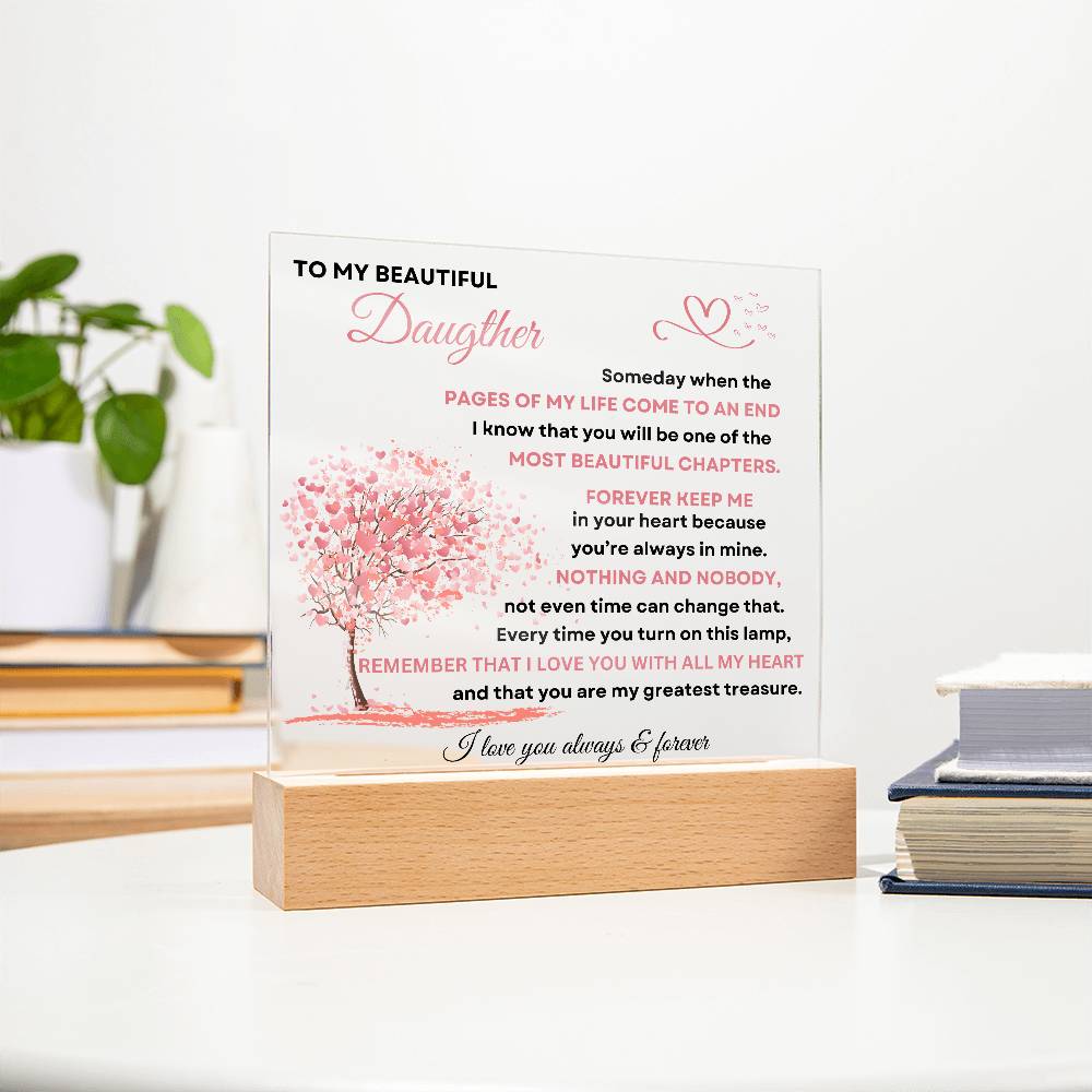 Heartfelt Love Acrylic Plaque for Daughter | Gifts for Daughter
