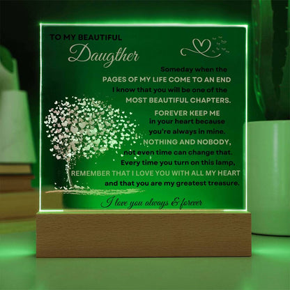 Heartfelt Love Acrylic Plaque for Daughter | Gifts for Daughter