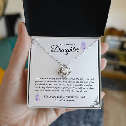 Daughter's Love Knot Necklace