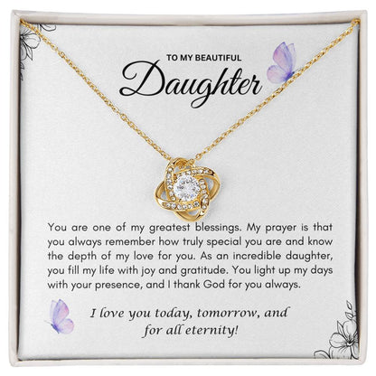 Daughter's Love Knot Necklace