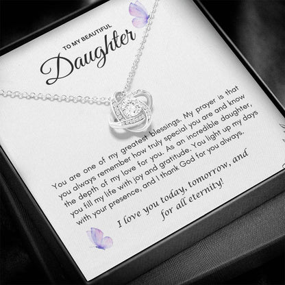 Daughter's Love Knot Necklace